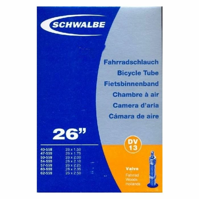 Schwalbe DV13 Schlauch 26" Blitzventil/ Dunlopventil Long, 40 Mm