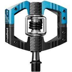 CrankBrothers Mallet E LS Enduro Klick/Plattformpedal Inkl. Premium Cleats, Black Electric Blue