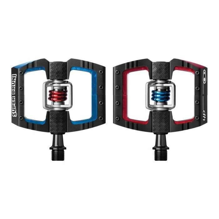 CrankBrothers Mallet DH/Race Klick/Plattformpedal Inkl. Premium Cleats, Super Bruni Edition