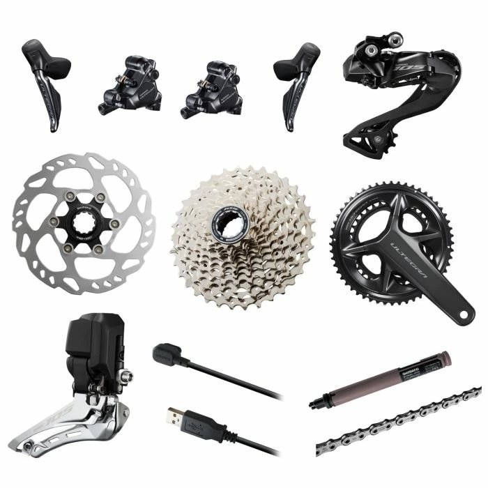 Shimano 105 DI2 Gruppe R7100, Inkl. Bremsen, 2x12 / 50-34 / 172,5mm / 11-34