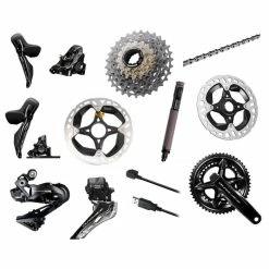 Shimano Dura Ace Di2 Gruppe R9270 Mit Powermeter, Inkl. Bremsen, 2x12 / 50-34 / 170mm / 11-34