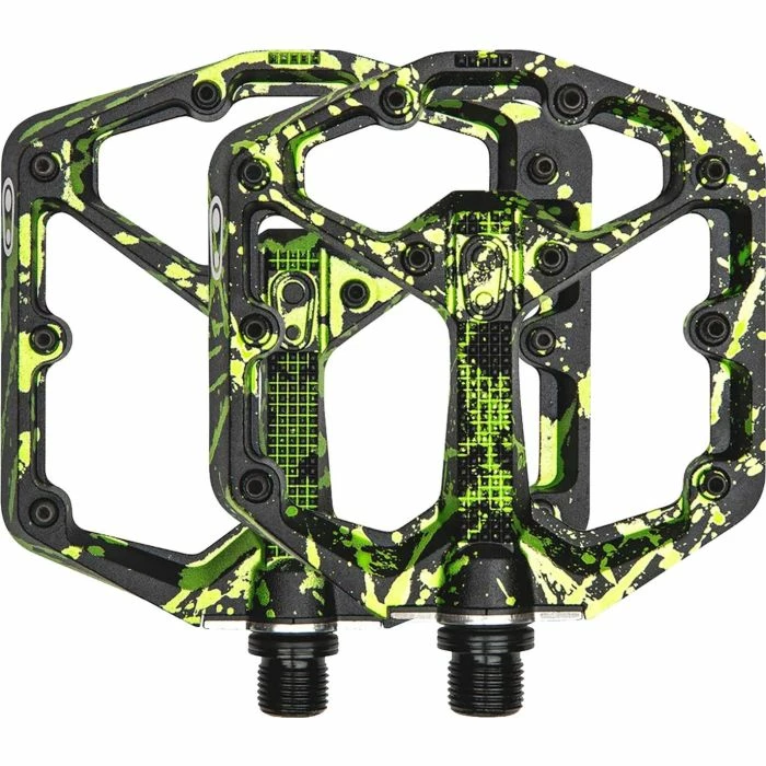 CrankBrothers Stamp 7 Flatpedal Splatter Limited Edition Black Lime Green